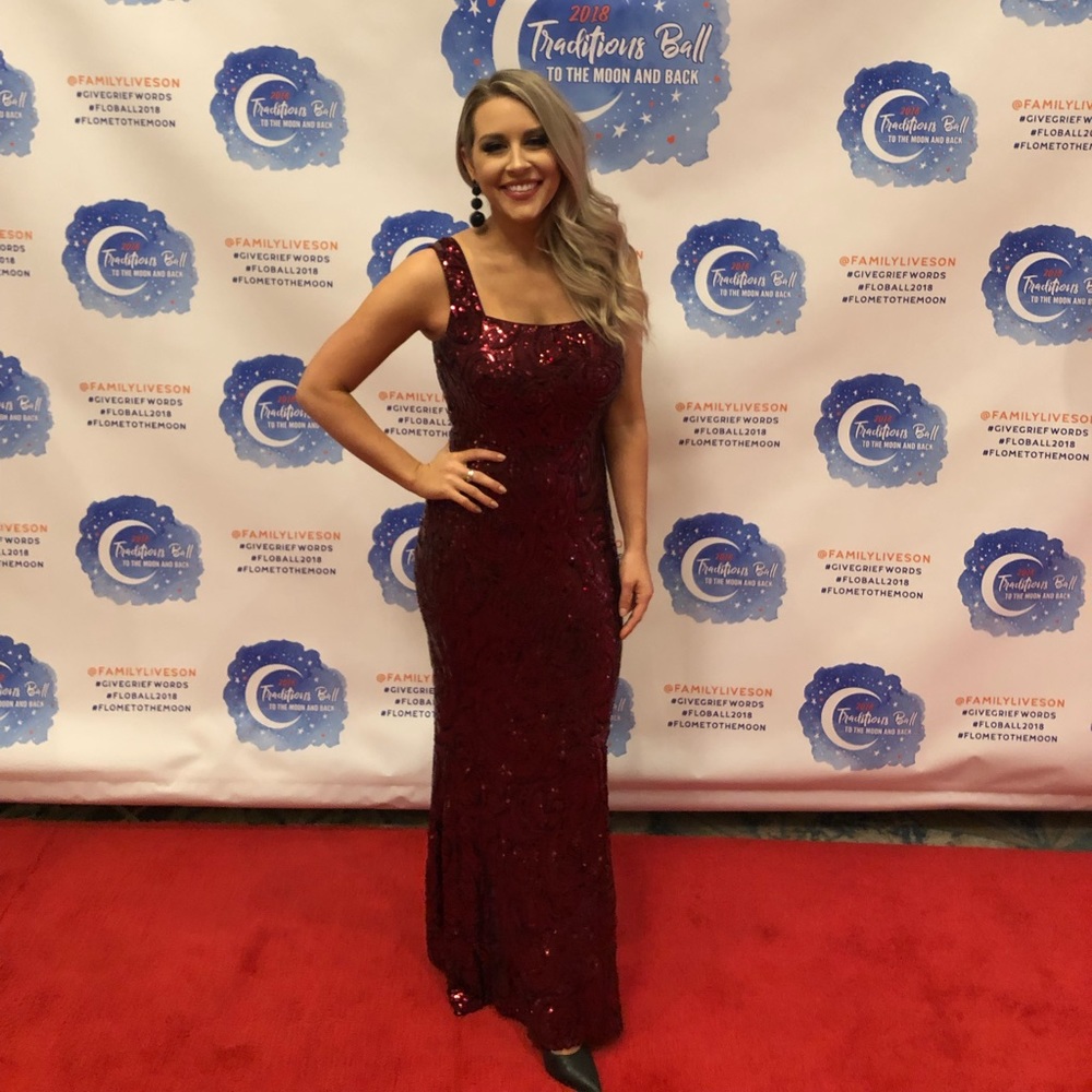 Maroon / Burgundy Glittery Sequin Dress